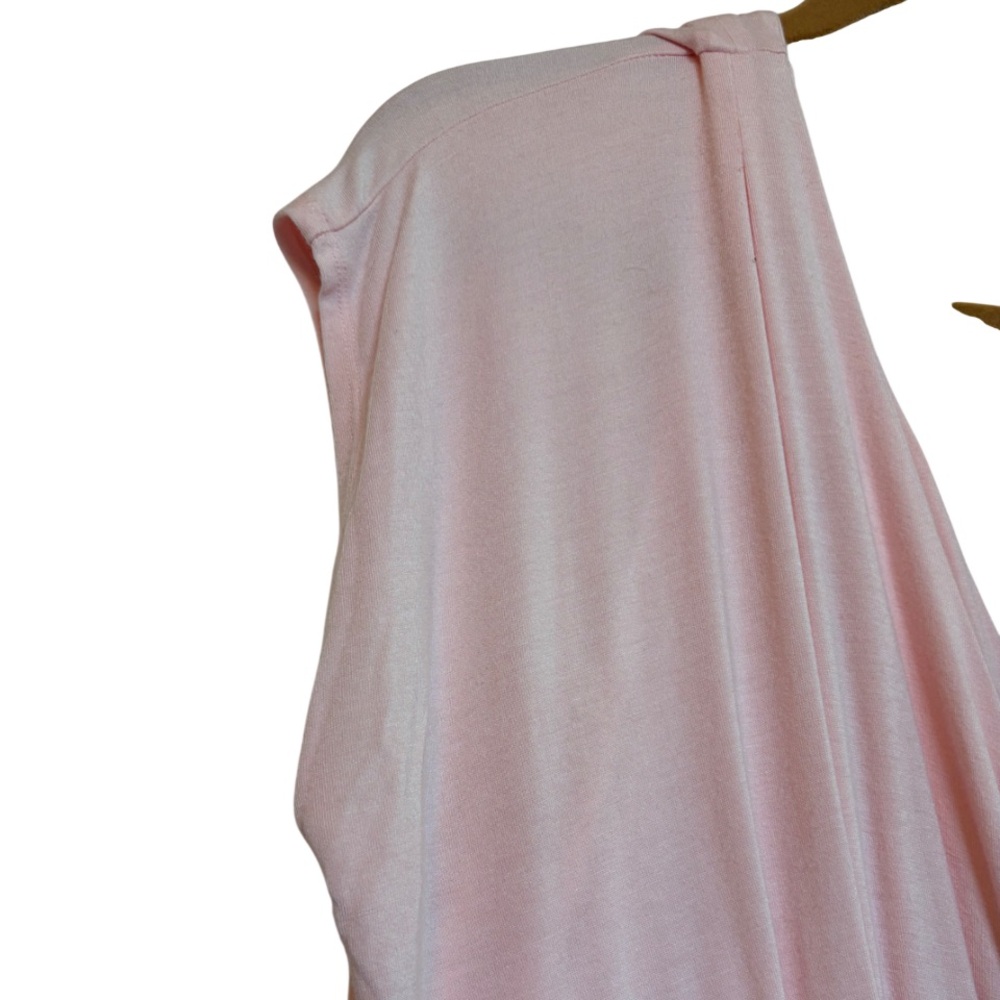 RESERVED IMAN Blush Pink Maxi Dress Plus Size 1X Short Empire Waist Flowy - Picture 10 of 16